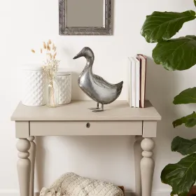 GALVANIZED DUCK SCULPTURE