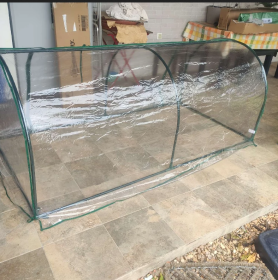 Portable Tunnel Greenhouse For Outdoor Garden Hot House (Option: Dark Green Clear)